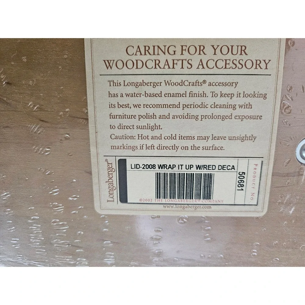 Longaberger woodcrafts lid